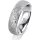 Ring Platin 950 5.5 mm kristallmatt 5 Brillanten G vs Gesamt 0,045ct