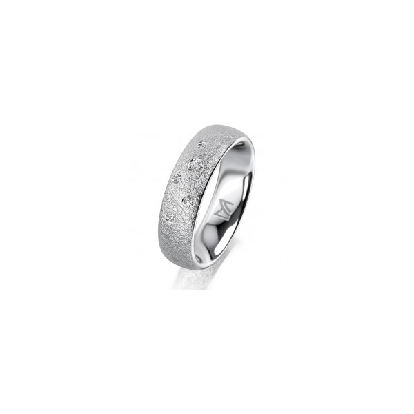 Ring Platin 950 5.5 mm kreismatt 5 Brillanten G vs Gesamt 0,065ct