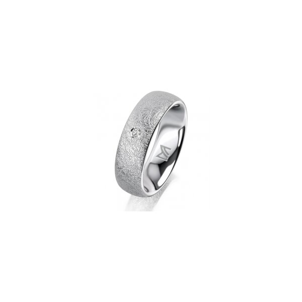 Ring Platin 950 6.0 mm kreismatt 1 Brillant G vs 0,025ct
