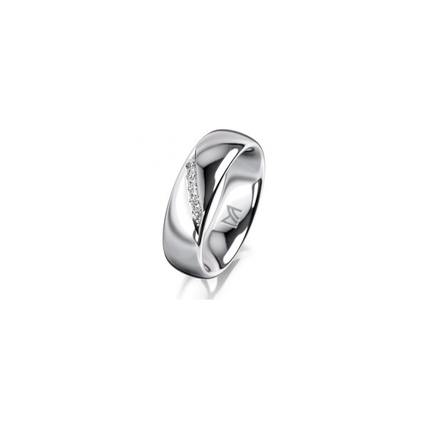Ring Platin 950 6.0 mm poliert 5 Brillanten G vs Gesamt 0,065ct
