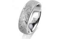 Ring Platin 950 6.0 mm kristallmatt 5 Brillanten G vs...