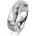 Ring Platin 950 6.0 mm diamantmatt 5 Brillanten G vs Gesamt 0,065ct