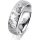Ring Platin 950 6.0 mm diamantmatt 5 Brillanten G vs Gesamt 0,080ct