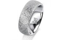 Ring Platin 950 7.0 mm kristallmatt 1 Brillant G vs 0,035ct