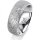 Ring Platin 950 7.0 mm kristallmatt 3 Brillanten G vs Gesamt 0,070ct