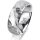 Ring Platin 950 7.0 mm diamantmatt 6 Brillanten G vs Gesamt 0,080ct