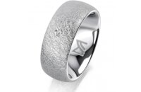 Ring Platin 950 8.0 mm kreismatt 1 Brillant G vs 0,025ct