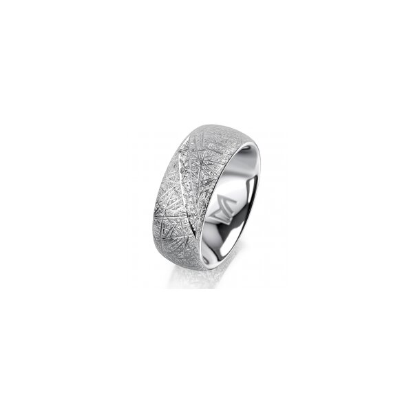 Ring Platin 950 8.0 mm kristallmatt 7 Brillanten G vs Gesamt 0,095ct