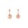 Coeur de Lion Ohrschmuck Twisted Pearls ros&eacute;
