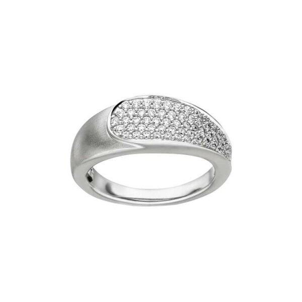 Ring 925 Silber rhodiniert Zirkonia