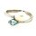 Ring 14 Karat Weissgold Topas S&uuml;sswasserperle