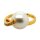 Ring 18 Karat Gelbgold S&uuml;dseeeperle Brillanten