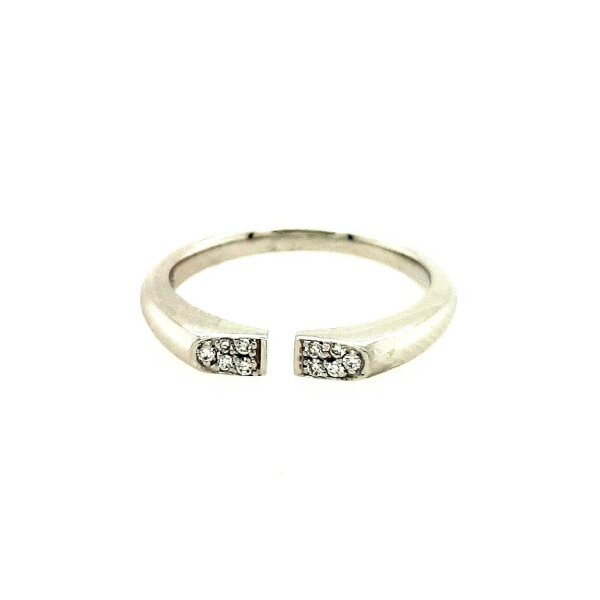 Ring 14 Karat Weissgold Brillant 0,062ct
