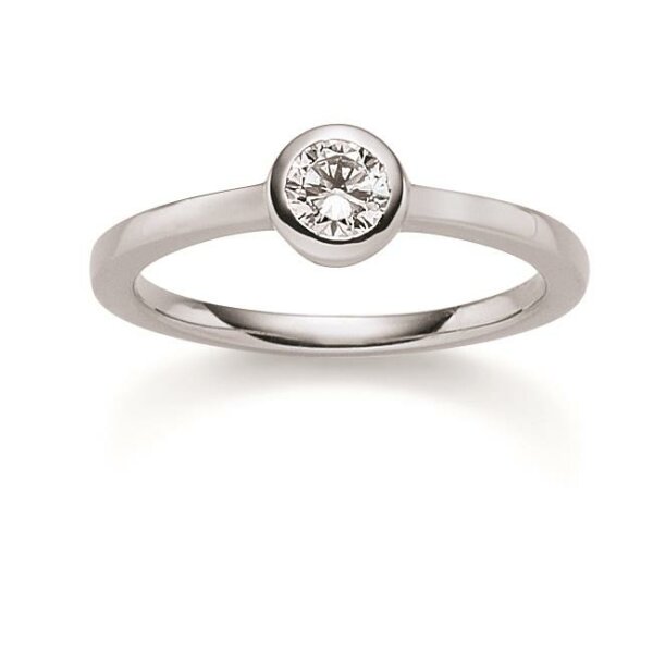 Ring 925 Silber rhodiniert Zirkonia