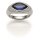 Ring 925 Silber rhodiniert synth, saph Zirkonia