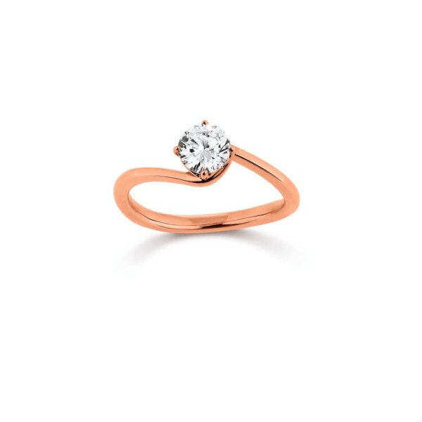 Ring 925 Silber Rot vergoldet Zirkonia