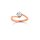 Ring 925 Silber Rot vergoldet Zirkonia