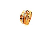 Ring 18 Karat Rot/Weissgold Brillanten