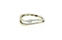 Ring 18 Karat Weissgold Brillant 0,05ct