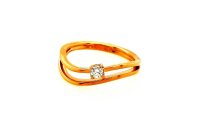 Ring 18 Karat Rotgold Brillant 0,10ct