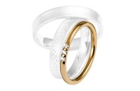 Ring 14 Karat Rotgold 3 Brillanten 0,045ct