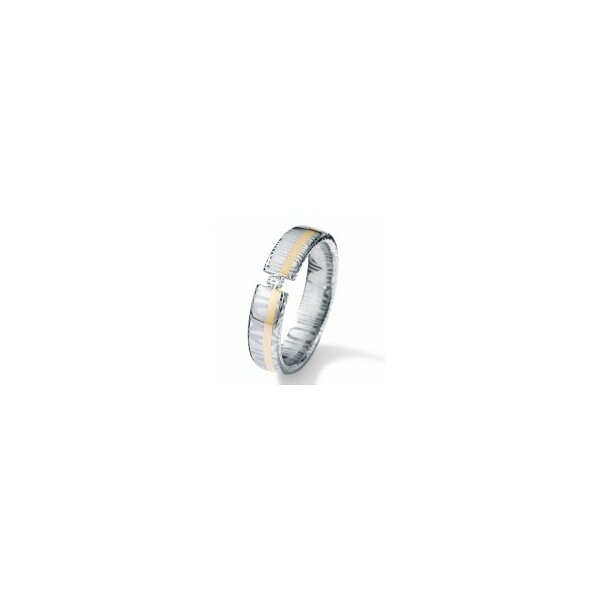 Ring Edelstahl Brillant 18 Karat Gelbgold