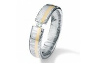 Ring Edelstahl Brillant 18 Karat Gelbgold