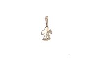 Anh&auml;nger 14 Karat Weissgold Schutzengel mit Zirkonia