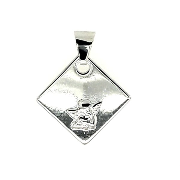 Anh&auml;nger 14 Karat Weissgold Schutzengel