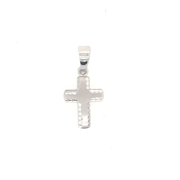 Anh&auml;nger 14 Karat Weissgold Kreuz