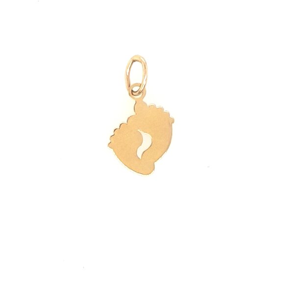 Anh&auml;nger 14 Karat Gelbgold Babyf&uuml;&szlig;e