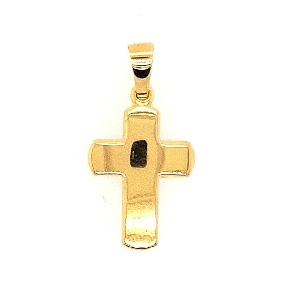 Anh&auml;nger 14 Karat Gelbgold Kreuz