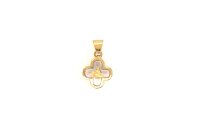 Anh&auml;nger 14 Karat Gelb/Weissgold Schutzengel