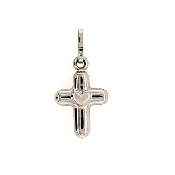 Anh&auml;nger 14 Karat Weissgold Kreuz