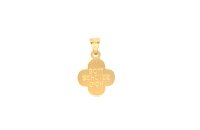Anh&auml;nger 14 Karat Gelbgold Kreuz mit Schutzengel