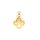 Anh&auml;nger 14 Karat Gelbgold Kreuz mit Schutzengel