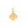 Anh&auml;nger 14 Karat Gelbgold Kreuz mit Schutzengel