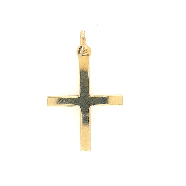 Anh&auml;nger 14 Karat Gelbgold Kreuz