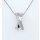 Anh&auml;nger 14 Karat Weissgold 0,086ct w si