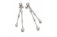 Ohrschmuck 925 Silber rhodiniert 12 Zirkonia