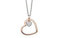 Halsschmuck 925 Silber rotvergoldet Zirkonia
