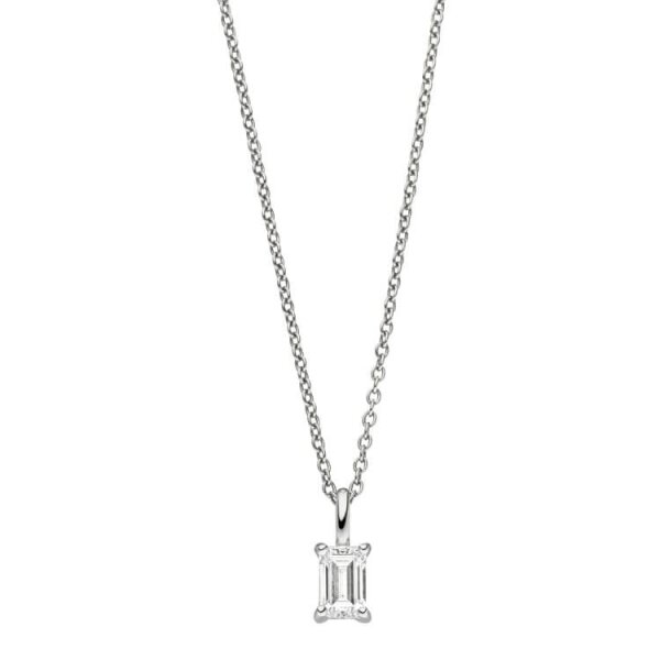 Halsschmuck 925 Silber rhodiniert Zirkonia