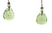 Ohrschmuck 18 Karat Weissgold Prasiolith 16,05ct...
