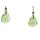 Ohrschmuck 18 Karat Weissgold Prasiolith 16,05ct Brillanten 0,035ct