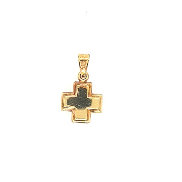 Anh&auml;nger 14 Karat Gelbgold Kreuz