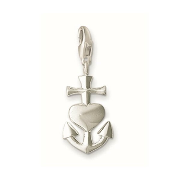 Anh&auml;nger 925 Silber Kreuz, Herz, Anker