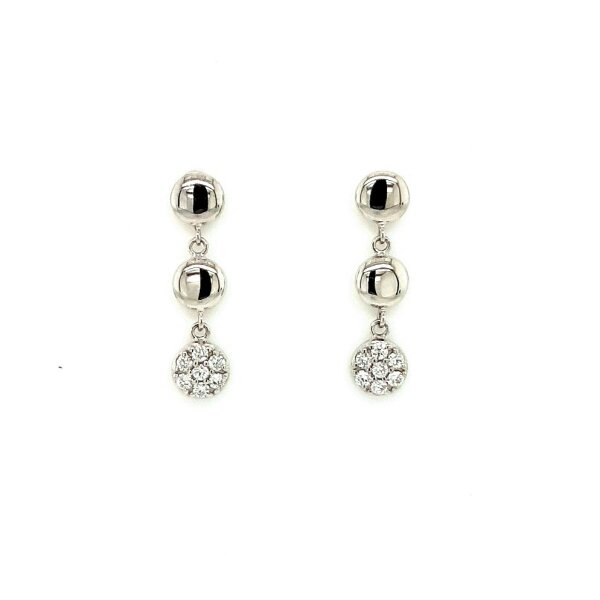 Ohrschmuck 18 Karat Weissgold Brillanten 0,11ct