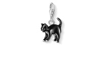 Anh&auml;nger 925 Silber Schwarze Katze
