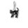 Anh&auml;nger 925 Silber Schwarze Katze