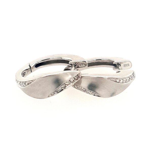 Ohrschmuck 14 Karat Weissgold Brillanten